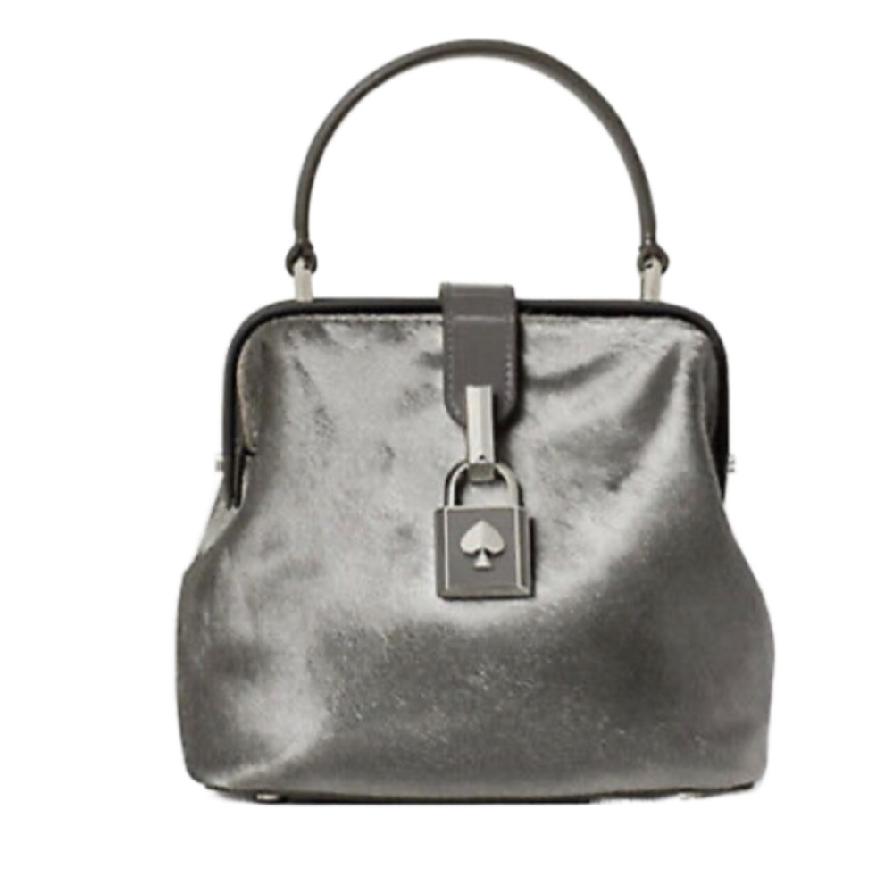 Kate Spade New York REMEDY Silver Haircalf Small Top Handbag/Cross Body NWT